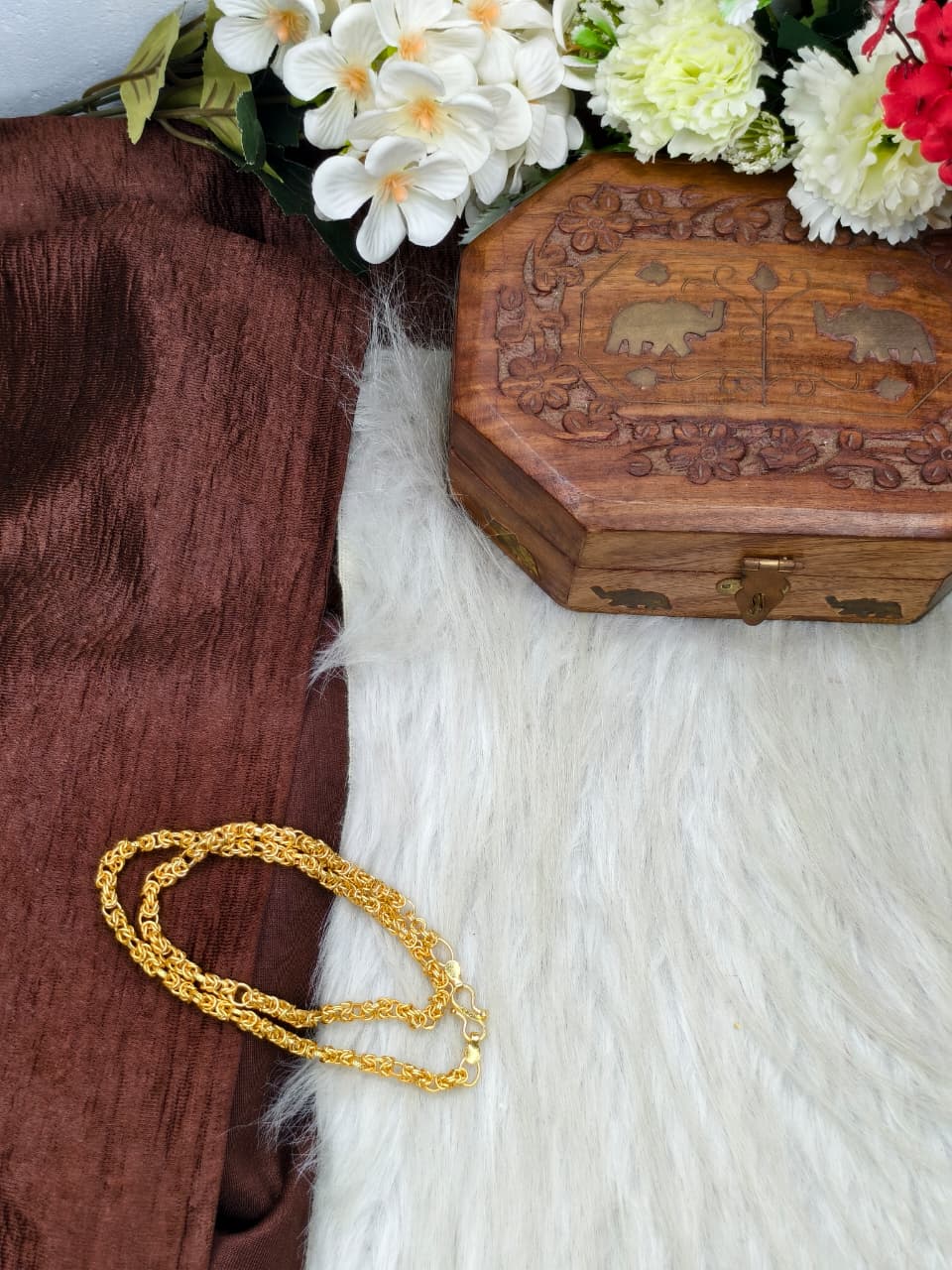 Men’s Elite Gold-Plated Chain – Modern Heavy-Style Design