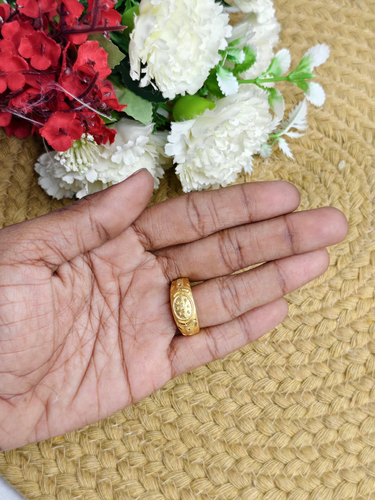 ✨ Men’s 1 Gram Gold Ring – Matte Finish ✨