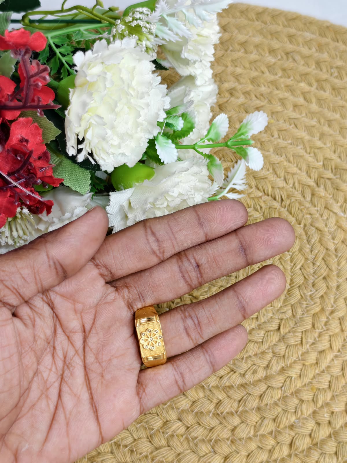 ✨ Men’s 1 Gram Gold Ring – Matte Finish ✨