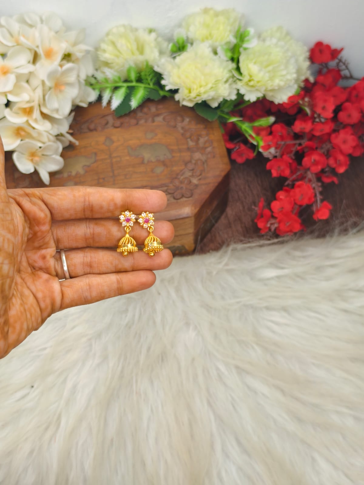 Instagram Trending (1Gram gold Plated) Jhumki Model-21