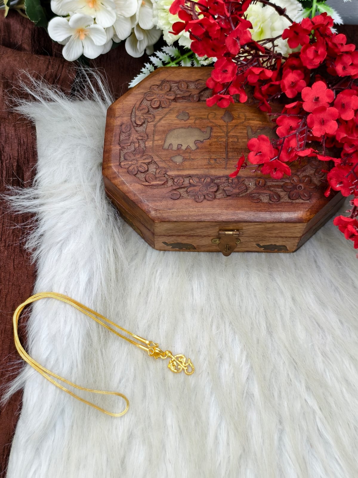 Forming matte finished (1Gram gold plated) Box Chain with Doller