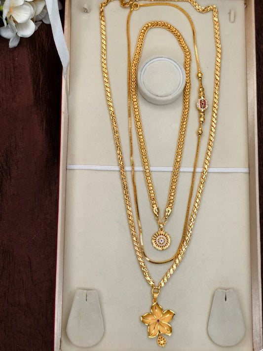Micro Premium Chain Collection Combo – Gold Plated Traditional & Modern Designs