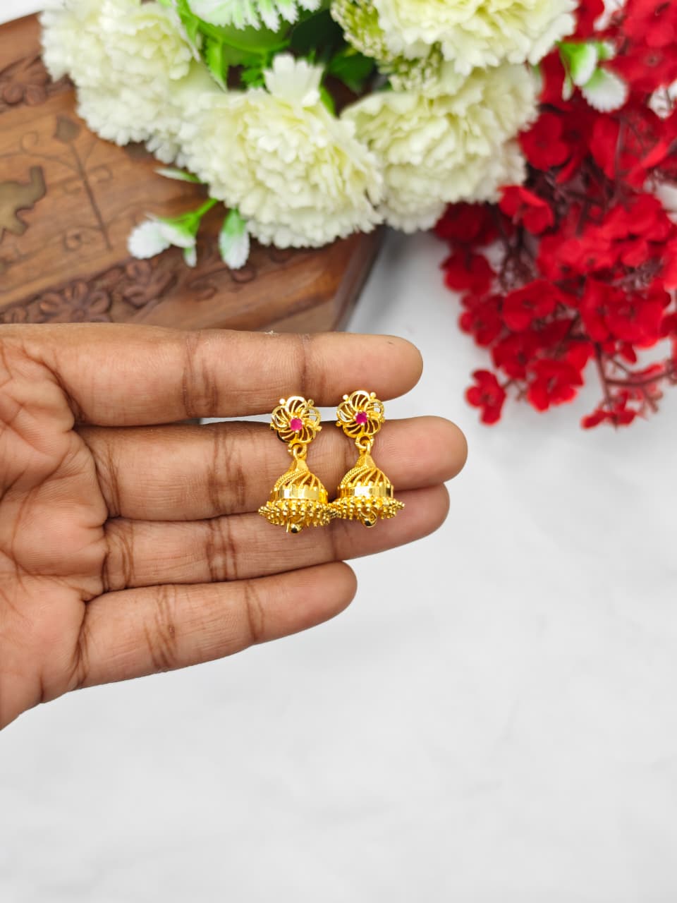 Instagram Trending (1Gram gold Plated) Jhumki