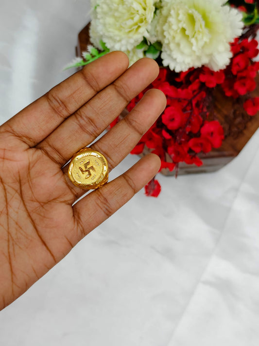Men’s 1 Gram Gold Ring – Matte Finish ✨