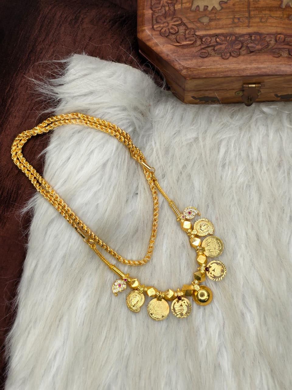 South Indian Traditional Impone Thali Mangalsutra – Gold Plated Sacred Wedding Chain