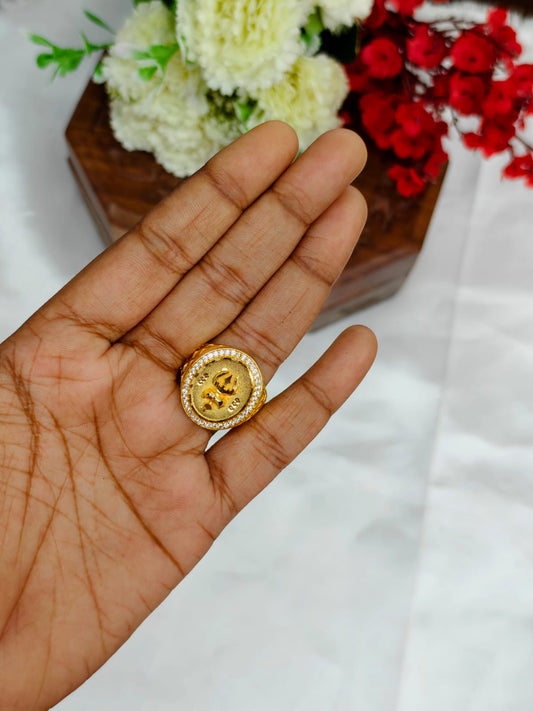 Men’s 1 Gram Gold Ring – Matte Finish ✨