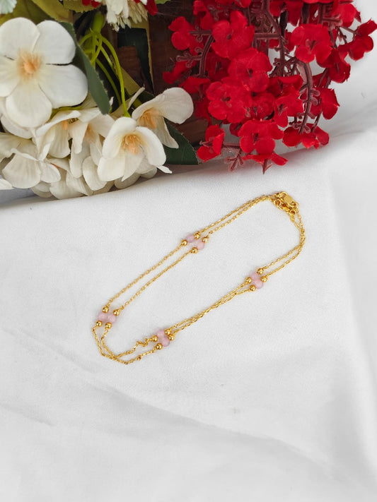 1 Gram Gold Plated Anklet for Women | Premium Gold Covering Ankle Chain | Traditional Daily Wear Jewellery