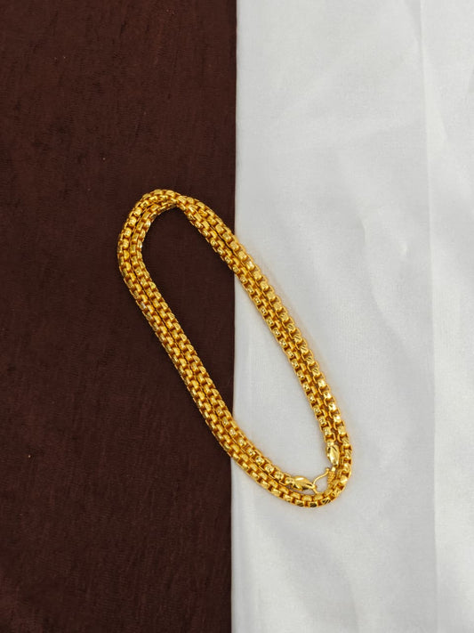Men’s Elite Gold-Plated Chain – Modern Heavy-Style Design Model-1