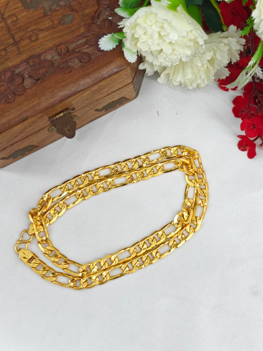 Men’s Elite Gold-Plated Chain – Modern Heavy-Style Design Model-1