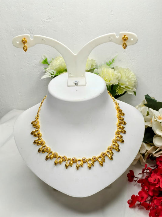 Trending Mini Gold Necklace Set – Premium Gold Look Finish