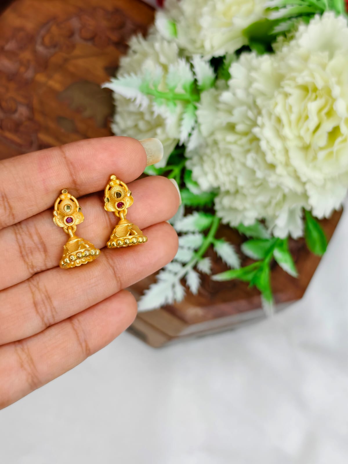 Instagram Trending (1Gram gold Plated) Big Jhumki Model-20