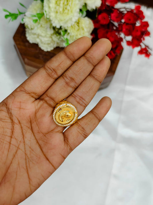 Men’s 1 Gram Gold Ring – Matte Finish ✨