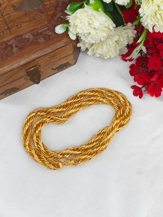 Men’s Elite Gold-Plated Chain – Modern Heavy-Style Design Model-1