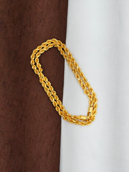 Men’s Elite Gold-Plated Chain – Modern Heavy-Style Design Model-1 24inc