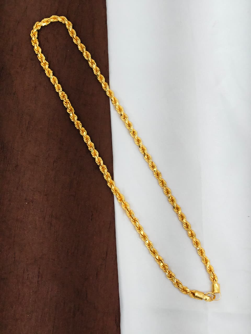 Men’s Elite Gold-Plated Chain – Modern Heavy-Style Design Model-1 24inc