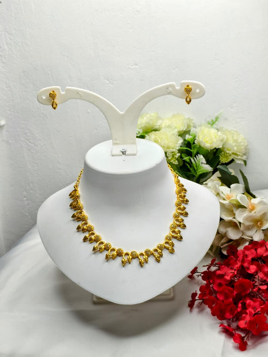 Trending Mini Gold Necklace Set – Premium Gold Look Finish