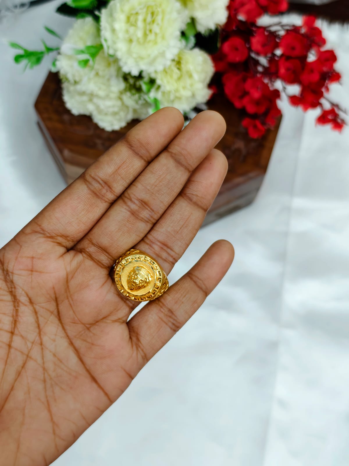 Men’s 1 Gram Gold Ring – Matte Finish ✨