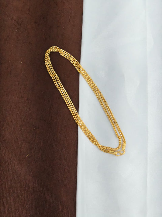 Men’s Elite Gold-Plated Chain – Modern Heavy-Style Design 24inc