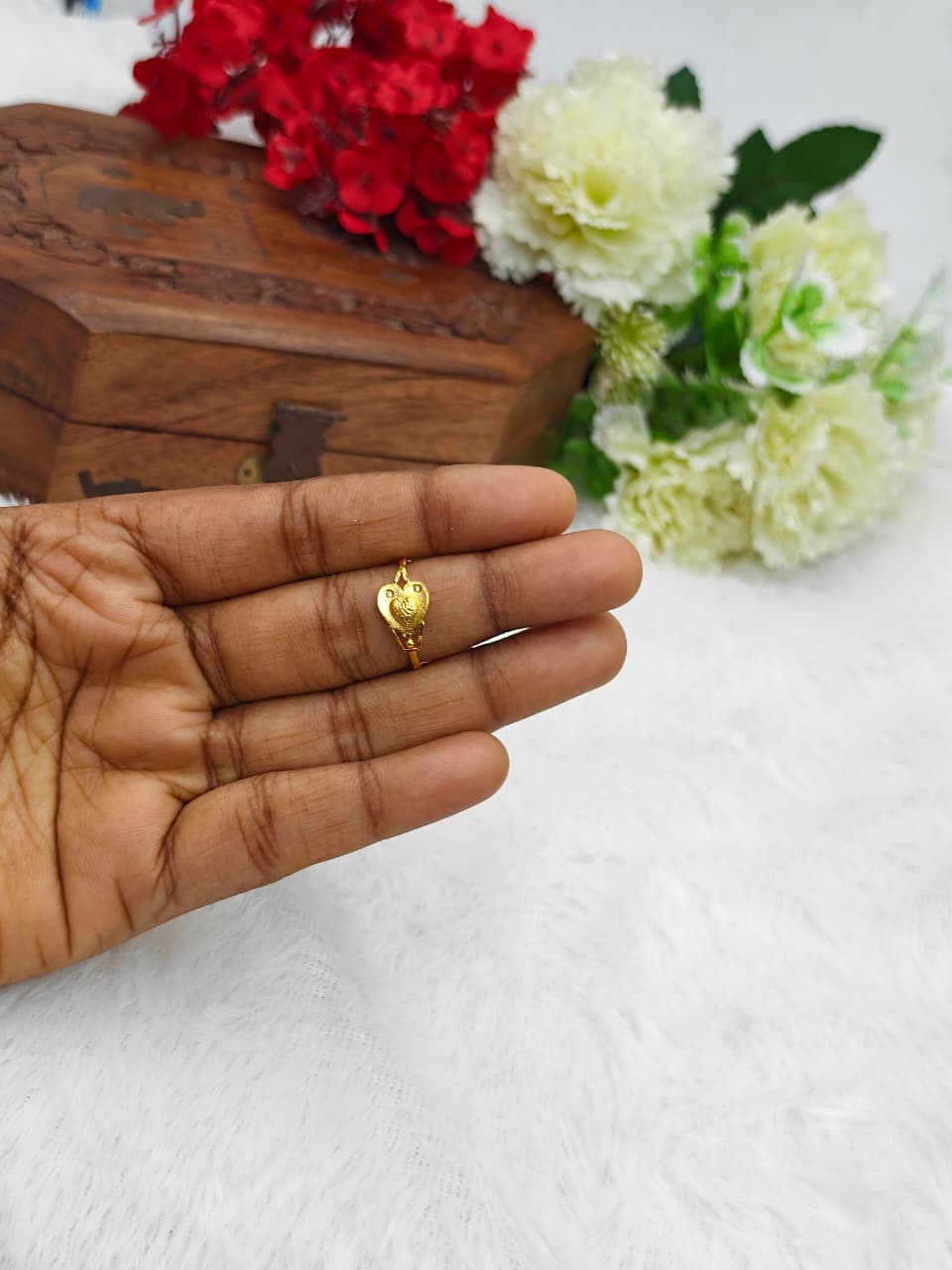 Elegant Women’s 1 Gram Gold plain Ring – Matte Finish