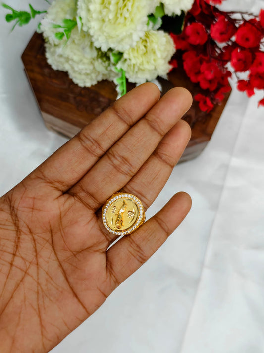 Men’s 1 Gram Gold Ring – Matte Finish ✨