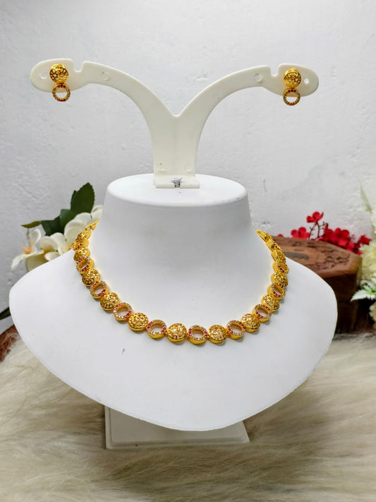 Trending Mini Gold Necklace Set – Premium Gold Look Finish