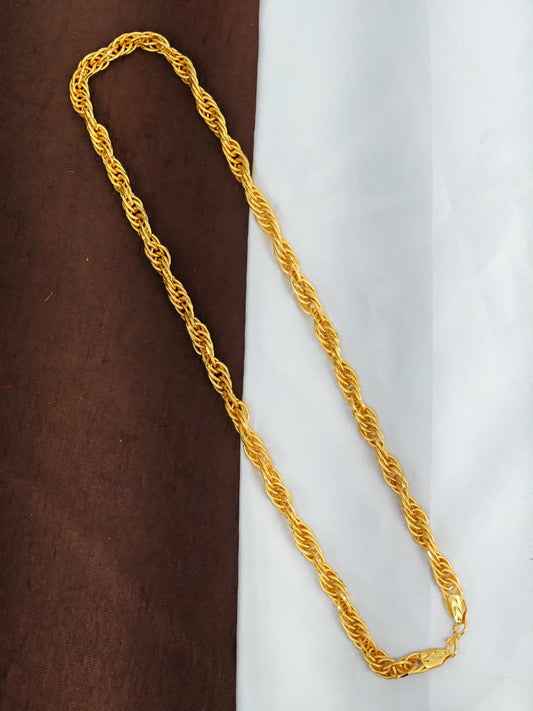 Men’s Elite Gold-Plated Chain – Modern Heavy-Style Design Model-1