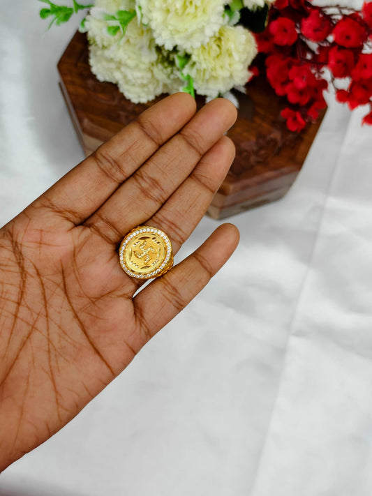 Men’s 1 Gram Gold Ring – Matte Finish ✨