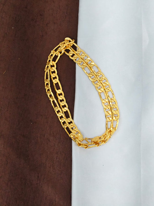 Men’s Elite Gold-Plated Chain – Modern Heavy-Style Design Model-1 24inc