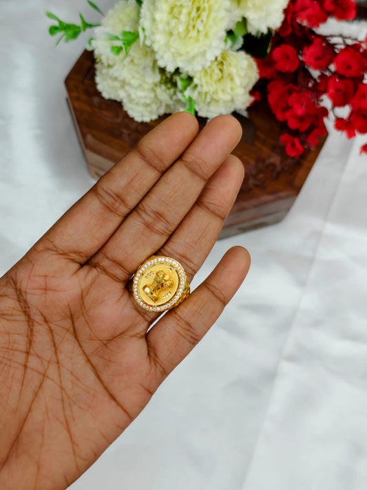 Men’s 1 Gram Gold Ring – Matte Finish ✨