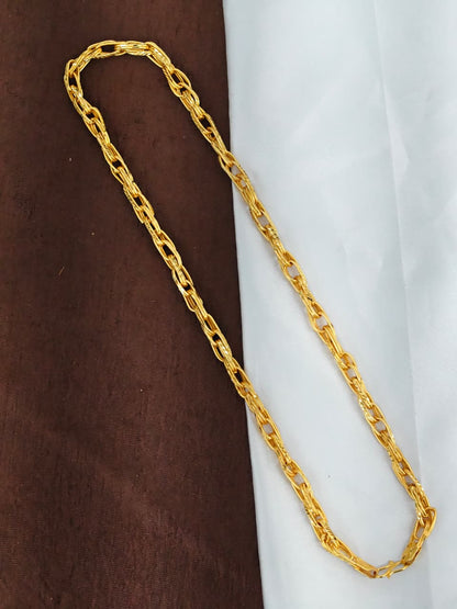 Men’s Elite Gold-Plated Chain – Modern Heavy-Style Design Model-1