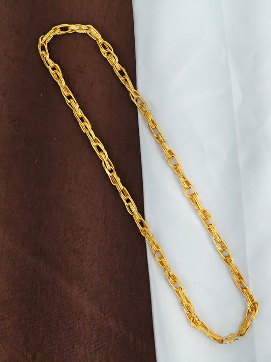 Men’s Elite Gold-Plated Chain – Modern Heavy-Style Design Model-1