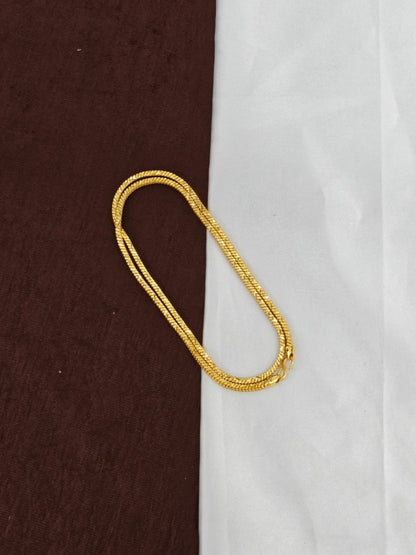 Royal Men’s Gold Chain – Luxury Finish & Unique Pattern 20inc