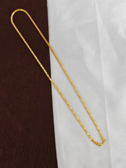 Royal Men’s Gold Chain – Luxury Finish & Unique Pattern 20inc