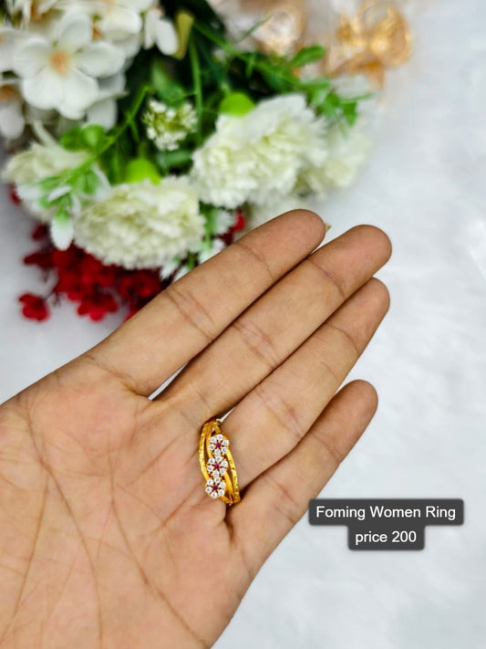 Elegant Women’s 1 Gram Gold Ring – Matte Finish