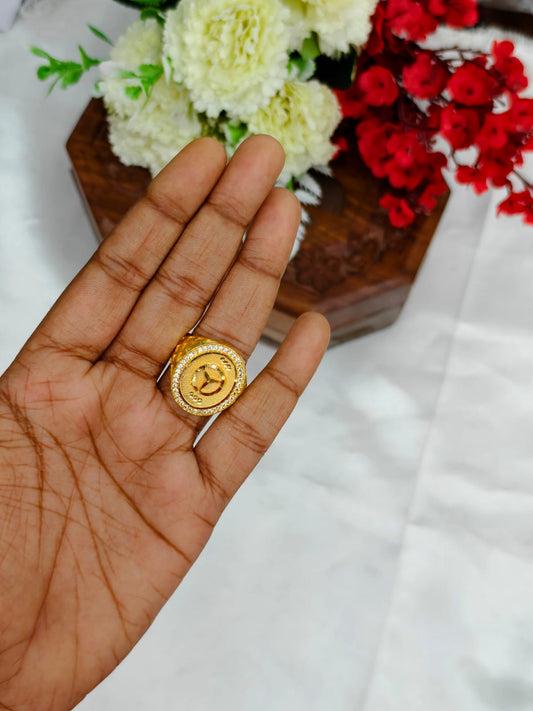 Men’s 1 Gram Gold Ring – Matte Finish ✨