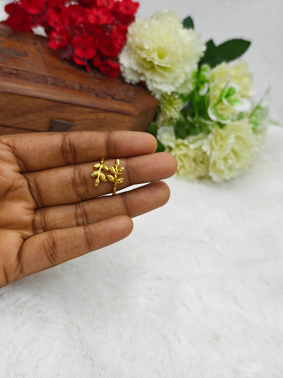 .Elegant Women’s 1 Gram Gold plain Ring – Matte Finish