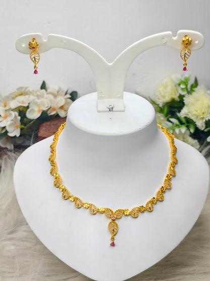 Trending Mini Gold Necklace Set – Premium Gold Look Finished