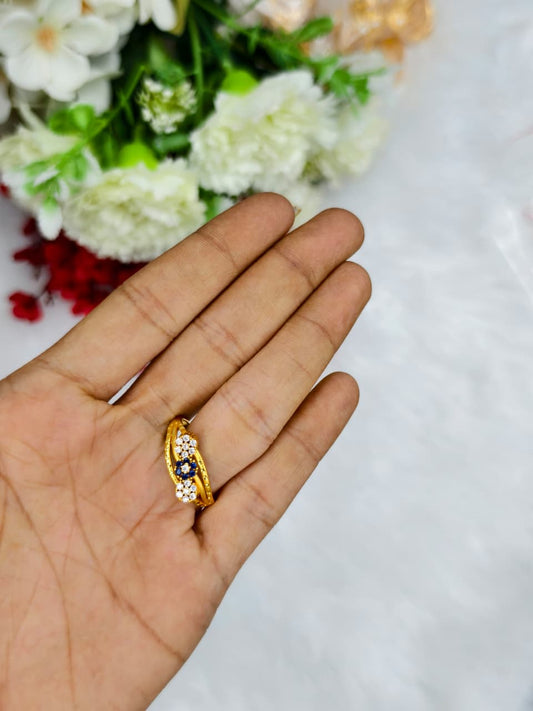 Elegant Women’s 1 Gram Gold Ring – Matte Finish