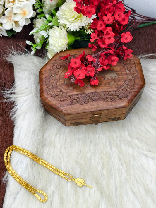 Forming matte finished (1Gram gold plated) Heart  Chain With Doller