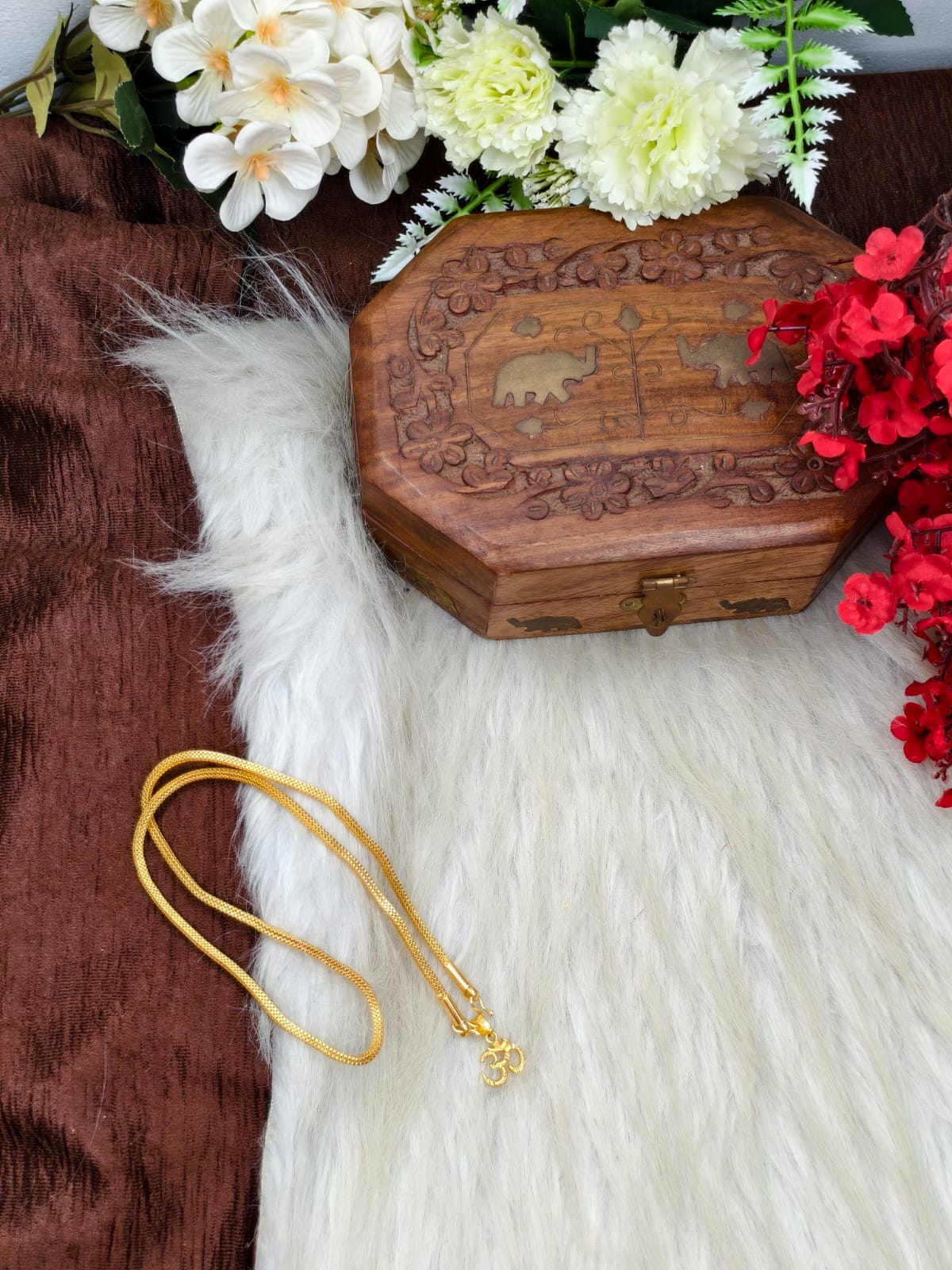 Forming matte finished (1Gram gold plated) Box Chain With Doller