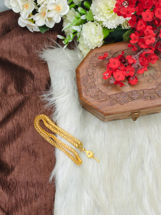 Forming matte finished (1Gram gold plated) Ring  Chain With Doller