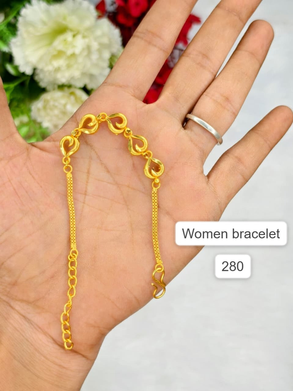 Elegant Women’s Bracelet – 1 Gram Gold with Matte Finish