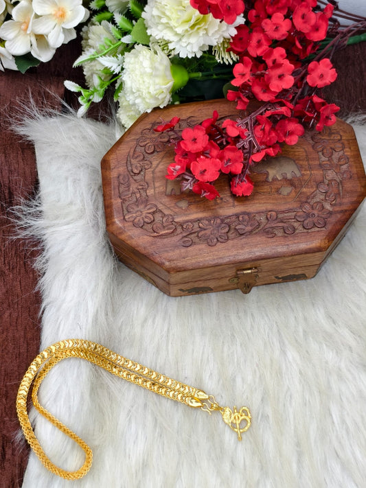 Forming matte finished (1Gram gold plated) Ring Chain with Doller