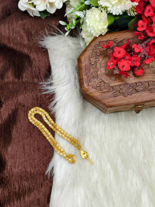 Forming matte finished (1Gram gold plated) Heart Chain With Doller