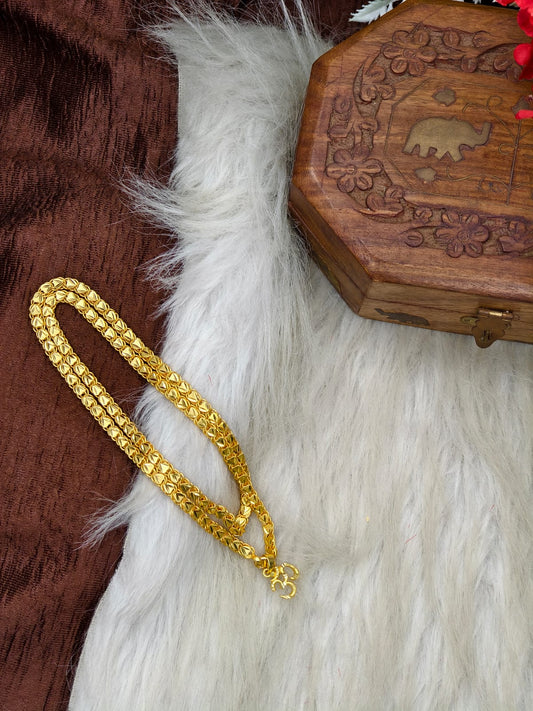 Forming matte finished (1Gram gold plated) Heart Chain with Doller