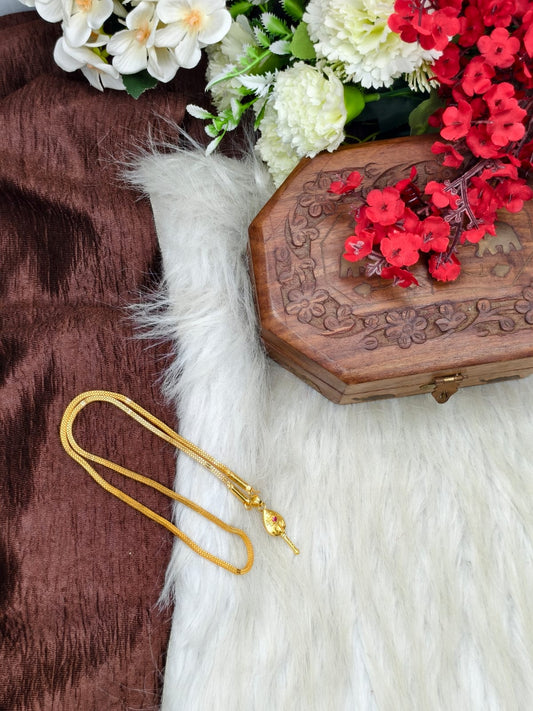 Forming matte finished (1Gram gold plated) Box Chain With Doller