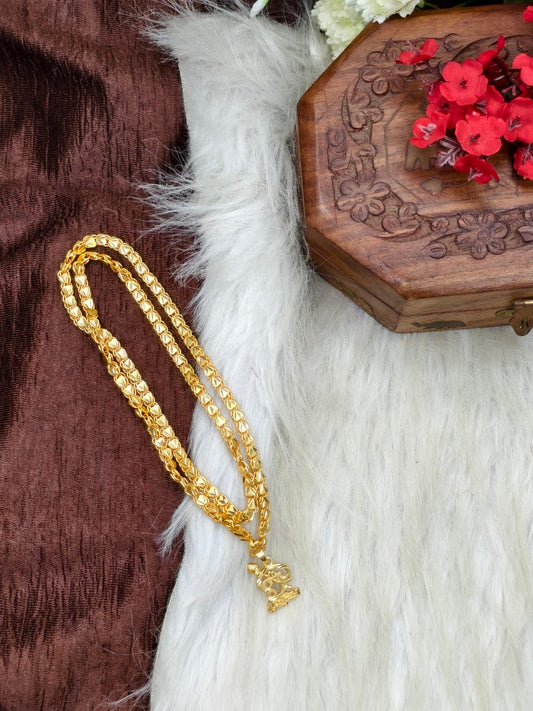 Forming matte finished (1Gram gold plated) Heart   Chain With Doller