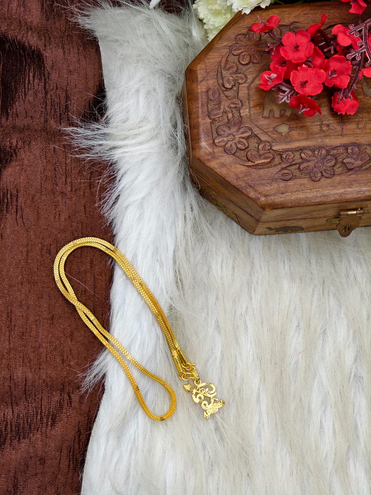 Forming matte finished (1Gram gold plated) Box Chain with Doller