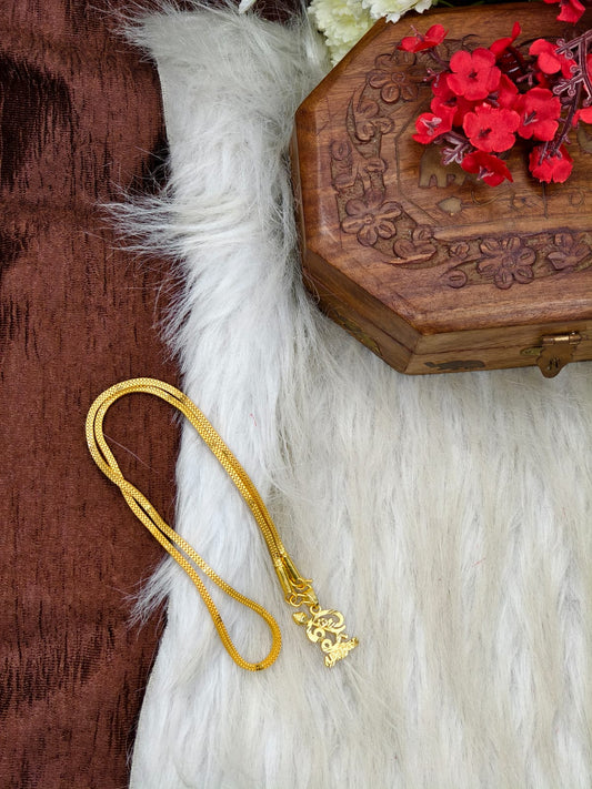 Forming matte finished (1Gram gold plated) Box Chain with Doller