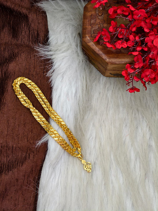 Forming matte finished (1Gram gold plated) Leaf Chain with Doller